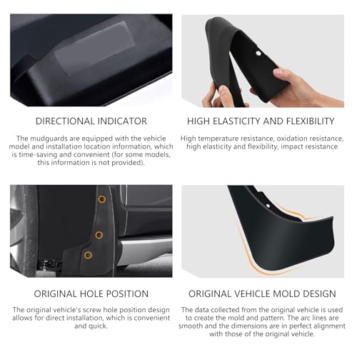 Bavettes garde-boue de voiture extérieures pneu design profilé auto