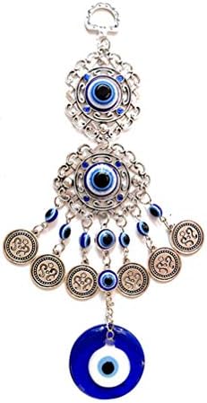 Holibanna Turkish Blue Evil Eye Amulet Wall Hanging Pendant Home Protection Good Luck Blessing Charm Decoration for Home Office Car Garden Balcony Decor