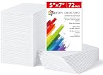 Simetufy 72 Pack Small Canvas Boards for Painting 5 x 7 inch, Flat Canvas Panels for Kids- Gesso Primed Acid-Free 100% Cotton for Acrylics Oil Watercolor Tempera Paints