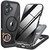 Miracase Magnetic for iPhone 17 Case with Privacy Screen Protector [Compatible with MagSafe],Full Camera Protection and Full Body Shockproof Bumper 17 Phone Cover 6.3