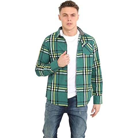 BRAVE SOUL Men's Casual Brushed Cotton Shirt Cover