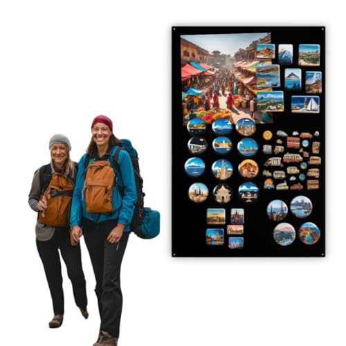Anwicar Tableau Magnétique - Tableau Effaçable en Acier - Idéal pour Aimants et Notes - Tableau Noir Magnétique Mural - Compatible avec Marqueurs Craie -...