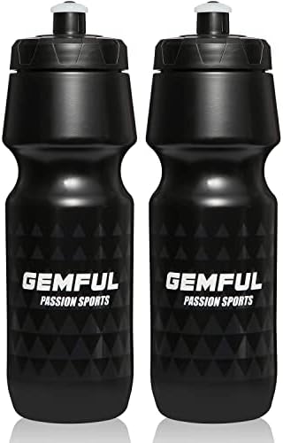 GEMFUL Cycling Water Bottle BPA Free 750ml 2 Pack for Sports Gym