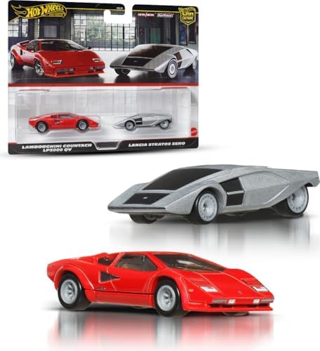 Hot Wheels Premium Car Culture 2'li paket, 1:64 ölçekli araçlardan oluşan, benzersiz çiftler, Real Riders tekerlekler, Metal/Metal şasi, koleksiyonculara uygun hediye, JBL02 - Görsel 1