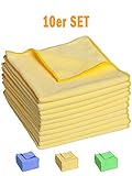 Lieferumfang: Zehn Stück Allzwecktücher aus 80% Polyester / 20% Polyamide Größe: 40x40cm Farbe: Gelb. Legen Sie JETZT Ihre Putztücher in den Einkaufswagen