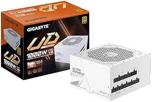 GIGABYTE UD1000GM PG5 V2 ICE - 1000W 80 Plus Gold Certified - PCIe5.1 Ready - ATX3.1 - Fully Modular Power Supply GP-UD1000GMPG5 ICE - LikeNew
