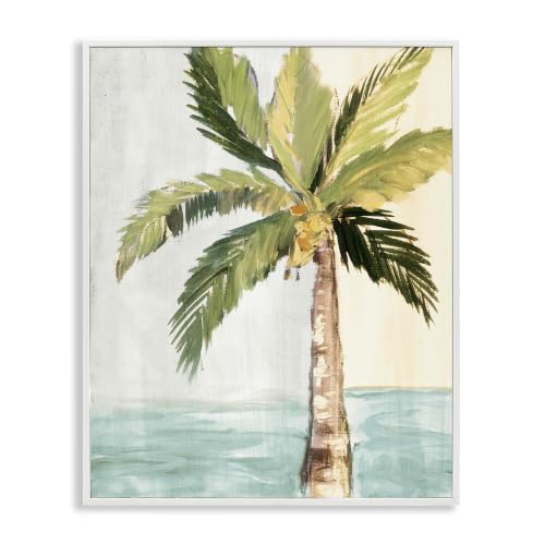 Stupell Industries Palm Tree Leaves Tropical Summer Breeze Beach, Design by Robin Maria