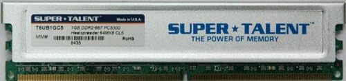 Super Talent DDR2-667 1GB/64x8 S-RIGID Memory T6UB1GC5