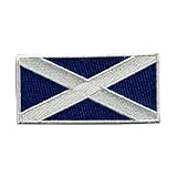 BeBuz All Country Flag Patches (3 × 2 cm), bestickte Aufnäher zum Aufbügeln / Aufnähen auf Nationalflaggen, Abzeichen Reisende, Geschenk Patch für Jacke, Rucksack, Hut DIY Handwerk (Schottland)
