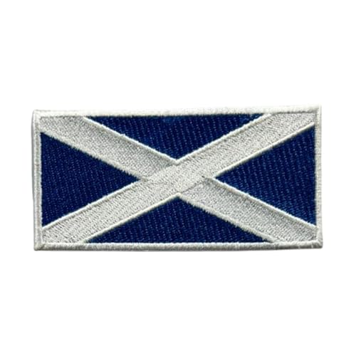 BeBuz All Country Flag Patches (3 × 2 cm), bestickte Aufnäher zum Aufbügeln / Aufnähen auf Nationalflaggen, Abzeichen Reisende, Geschenk Patch für Jacke, Rucksack, Hut DIY Handwerk (Schottland)