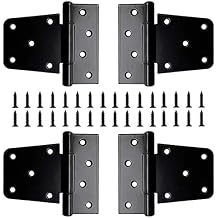 3.5 inch Heavy Duty Gate Hinge Fence Hinge Door Barn Gates Hinges,Black Wrought Hardware Iron Rustproof with Stainless Steel ScrewsPack of 4