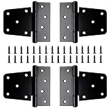 3.5 inch Heavy Duty Gate Hinge Fence Hinge Door Door Barn Gates Hinges,Black Wrought Hardware Iron R
