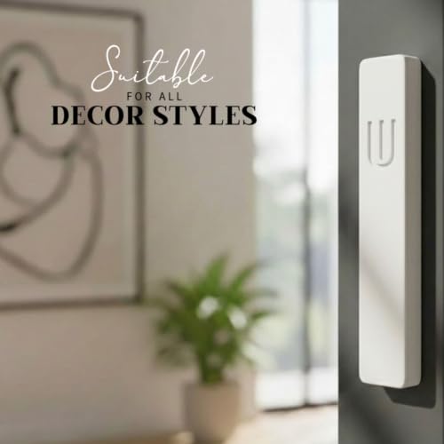 SURI Mezuzah for Door with Scroll – 6 Inch Modern Mezuzah Case with Non Kosher Scroll Included, Fits up to 5” Scroll, Easy Adhesive Installation, Gift Box Included by SURI - Image 4