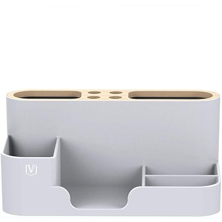 Amazon デスクオーガナイザー 収納ボックス リモコンラック 7格 大容量 多機能 ペン立て ペンスタンド ペン 化粧品 リモコン 携帯電話 文房具収納 多機能収納ケース ペンホルダー 事務所 学校 家庭生活用 整理整頓 事務用品 プレゼント グレー デスクオーガナイザー