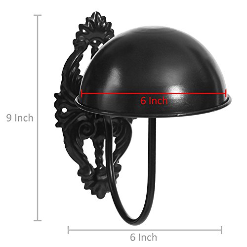 Mygift Set Of 2 Wall-Mounted Black Metal Hat & Wig Display Racks #TOP4