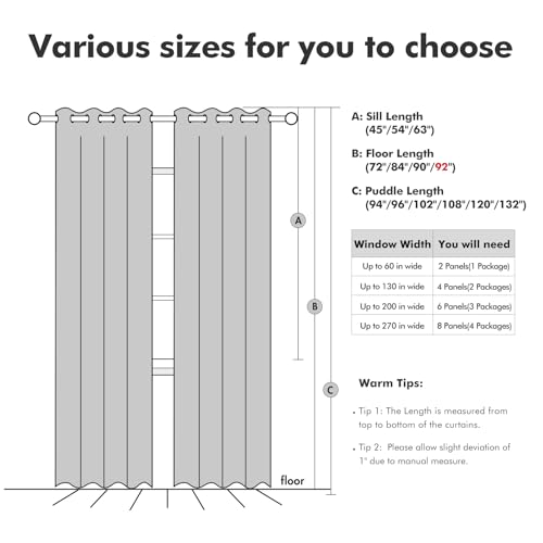 Image of MIULEE 100% Blackout Linen Textured Curtains for Bedroom Solid Thermal Insulated Natural Beige Grommet Room Darkening Curtains & Drapes Luxury Decor for Living Room 52 x 92 Inch (2 Panels)