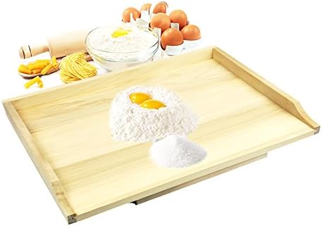 Wooden baking board XXL with dimensions of 75 cm x 60 cm, board for dough and pastry, kitchen work top