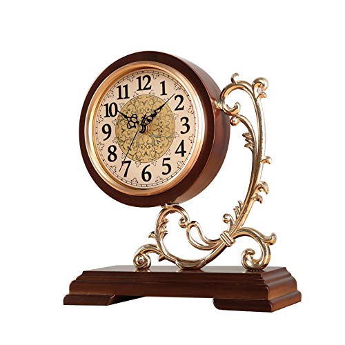 Reloj de repisa vintage europeo fabricado en madera noble 2