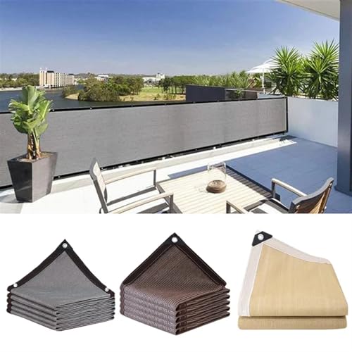 Valla de privacidad para jardín y patios traseros con lona de ocultación beige 1,5x6m 3