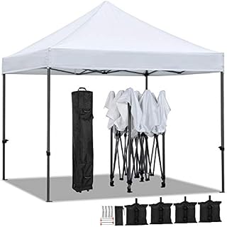 YAHEETECH 10 x 10 ft Pop Up Canopy Tent - Heavy Duty Commercial