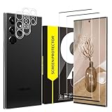 Sensible au toucher: légèrement recouvert d'un film de protection d'écran Samsung Galaxy S22 Ultra 5G, le design ultra mince ajoute une couche de protection fiable tout en conservant la légèreté d'origine. Le film de protection d'écran avec sensibilité tactile offre aux utilisateurs une expérience d'utilisation supérieure sans retarder la réaction ou réduire l'efficacité de l'utilisation