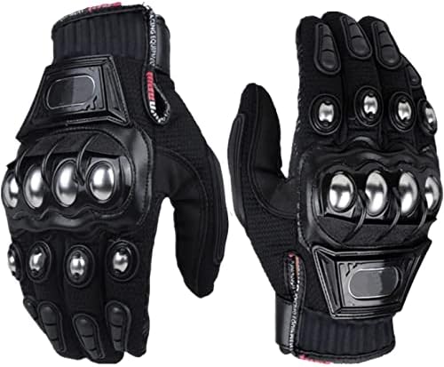 Outdoor Glove Steel Knuckle Motorcycle Motorbike Powersports Racing Textile Safety Gloves