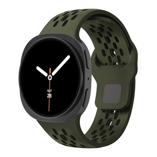 Silicone Band for Galaxy Watch 8/9 40mm 44mm 8 Classic 46mm Women Men | Breathable,Soft,No Gap Design,Replacement Strap Compatible with Samsung Galaxy 8/9 40mm 44mm 8 Classic 48mm