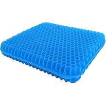Kizu Cushion - Honeycomb Gel Seat Cushion,Ergonomic Seat Cushion, Wheelchair Pad, Gel Cooling Game Chair Pads for Those Who Sit for Extended Periods (Blue(42 * 36 * 3.5cm),X1PCS)