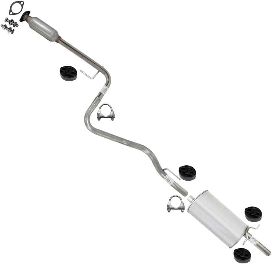 Exhaust Resonator & Muffler Kit Compatible with Pontiac Pursuit 2006 2.2L | Stainless Steel | Northeastern Exhaust | Includes Gasket, Clamps, Hangers, Bolt Kit | Direct-Fit Replacement