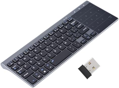 2.4Ghz Mini Wireless Keyboard with Touchpad Numeric Keypad Portable Ultrathin Remote Keyboard Mouse Combo