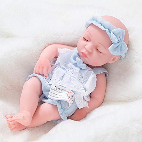 flower205 Reborn Babys mädchen Lebensechte Reborn Babypuppe 30cm / 11.81in Süße Simulation Babypuppe Realistische Simulation Babypuppe Für Kindergeburtstag Echtes Baby Cover