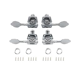 Musiclily Mécaniques Basse 2×2 Open Gear Style pour Fender Jazz et Precision Bass 4 Cordes, Chrome - Les Beatles, Paul McCartney, John Lennon, RIngo Starr, George Harrison Musiclily Mécaniques Basse 2x2 Open Gear Style pour Fender Jazz et Precision Bass 4 Cordes, Chrome – Image 4