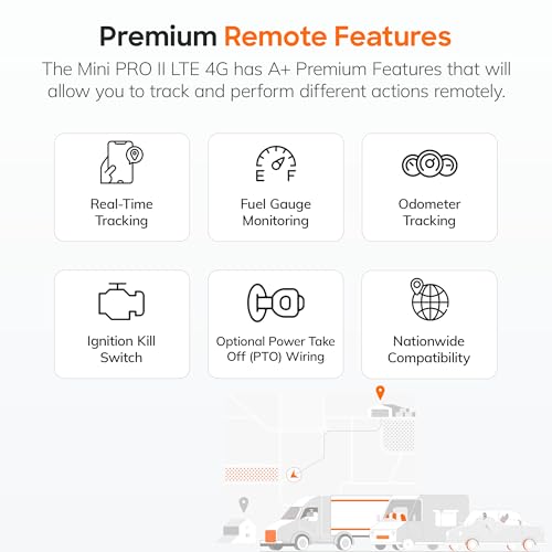 TrackmateGPS - Mini PRO II LTE 4G GPS Tracker, GPS Tracker for Vehicles, Trailers and More, Weather-Proof Car Tracker with Remote Killswitch, Mini GPS Compatible with AT&T and T-Mobile