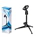 Bearstar Universal Adjustable Desk Microphone Stand Portable Foldable Tripod MIC Tabletop Stand with Small Plastic Microphone Clip Such as Sm57 Sm58 Sm86 Sm87
