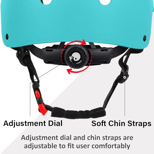 Image of Adult Skateboard Bike Helmet for Men and Women, Lightweight Adjustable, Multi-Sport for Bicycle Skate Scooter (Aqua, Large)