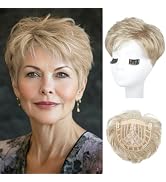 REECHO Hair Topper for Women - 100% Japanese Revolutionary Fiber Short Toupee Wiglet Topper Hairp...