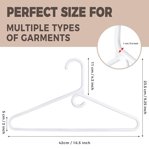 Quality White Plastic Hangers 30 Pack - Super Heavy Duty Multipack for Clothes - Thick Strong Standard Closet Clothing Hangers with Hook for Scarves and Belts-17 for Coats (White, 30) by Quality Hangers - Image 4