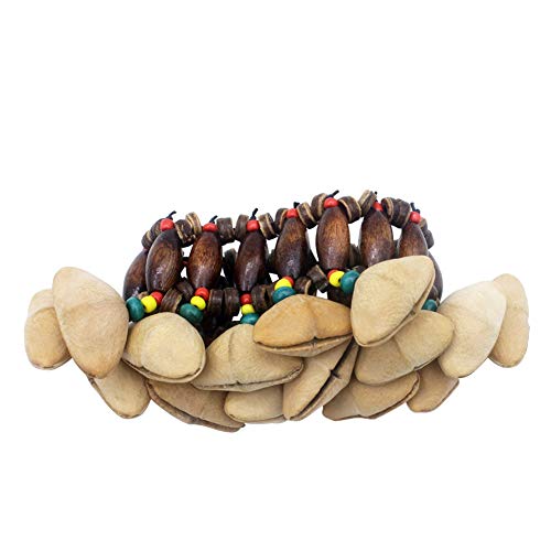 image for LNIMI 2PCS African Tribal Style Nuts Shell Bracelet Dora Nut Handbell 