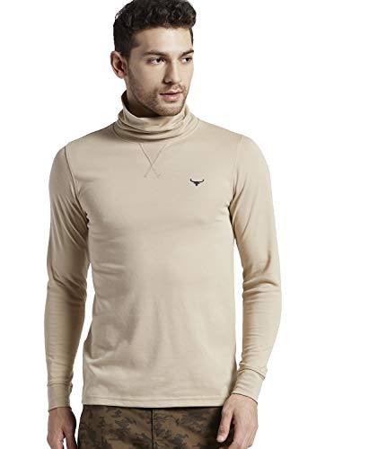 FBB High Neck Solid T-Shirt Beige 