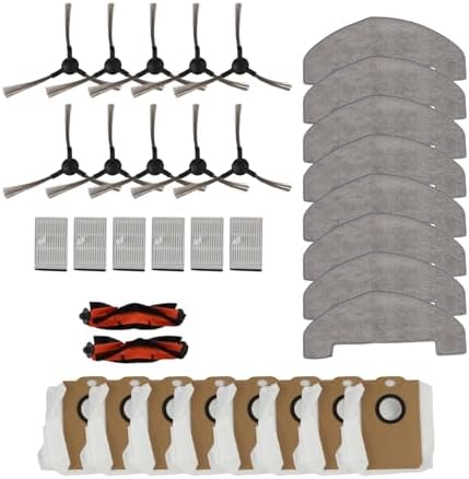 Monsga Ms1 Max 9 Piece Vacuum Cleaner Set with Main Brush, Side Brushes, Mop Filters and 3.3L Dust Bags for Deep Cleaning, Household Floors, Black and White - 2