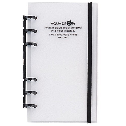 Lihit Lab., Inc. twist ring notebook Aqua Drops N5020-1 milky white