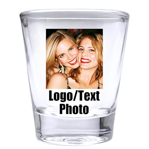 Personalized Shot Glass Face Photo Text 2oz Custom Shot