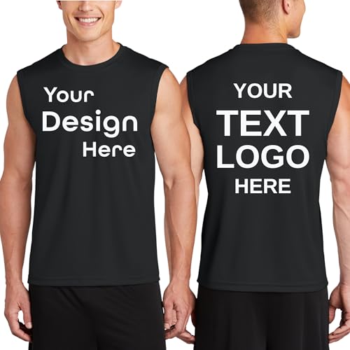Custom Dry-Fit Tank Top | Lightweight, Breathable, Moisture-Wicking Sleeveless Shirt | Personalized Tank Top for Men, Comfortable for Workouts, Runs, or Everyday Activities.