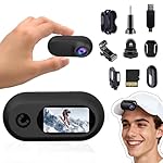 Xilecam Mini Camara Deportiva con Tarjeta de Memor...: Compacta y portátil: esta camara moto tiene aproximadamente el tamaño de su pulgar y pesa solo 26 gramos, lo que la hace perfecta para llevarla consigo. Ya sea que estés practicando ciclismo de montaña, viajando o esquiando, puedes llevarlo fácilment...