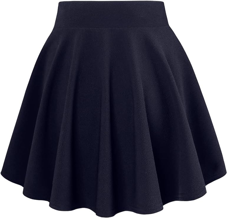 ALYNE Girl's/Women's Classic Stretchy All Time Classy Flared Skater Skirt (XS, Navy) Deal