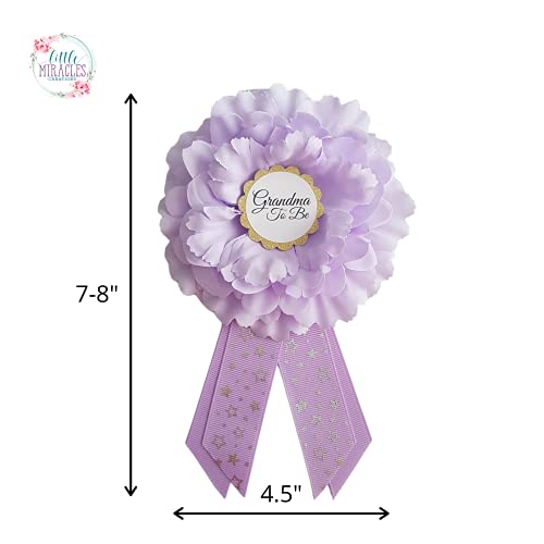 Baby Shower Flower Sash And Pin Keepsake For Mommy To Be By LMC | USA Handmade (Grandma to be pin)2