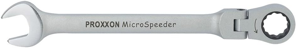 Proxxon Single Ratchet Wrench MicroSpeeder with Joint 16 mm, Silber