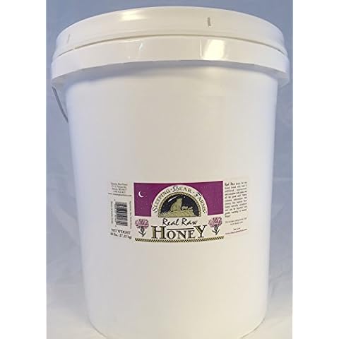 Sleeping Bear Farms Bulk RAW Honey 60 lb. Bucket Natural Creamy Spreadable Crystals of Star Thistle, 5 Gallon Pail, Unpasturized, Unfiltered, Unheated Cover
