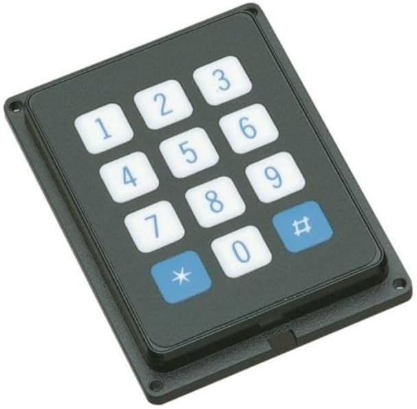 88BA2-072,Input Devices Keypad 4x4 White Alpha/Numeric Blue