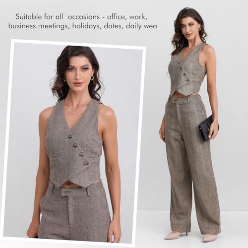 Women's V-Neck Vest and Suit Pants - Multifunctional Casual Office wear4